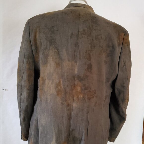 Ralph Lauren tie dyed camo Suit coat blazer jacket L XL tan gray brown black 44 - Picture 10 of 13